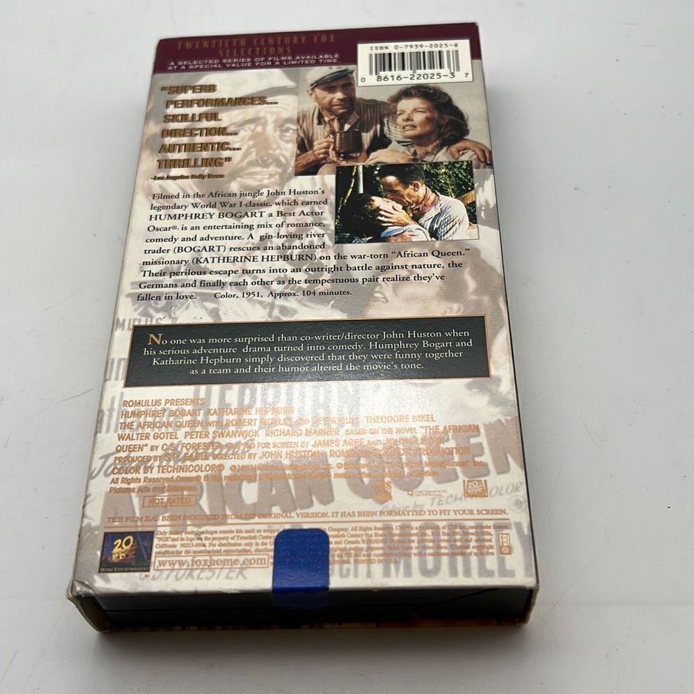 The African Queen (VHS Tape Video) 20th Century Fox Selections -‎ Movie Classic. - Picture 2 of 3